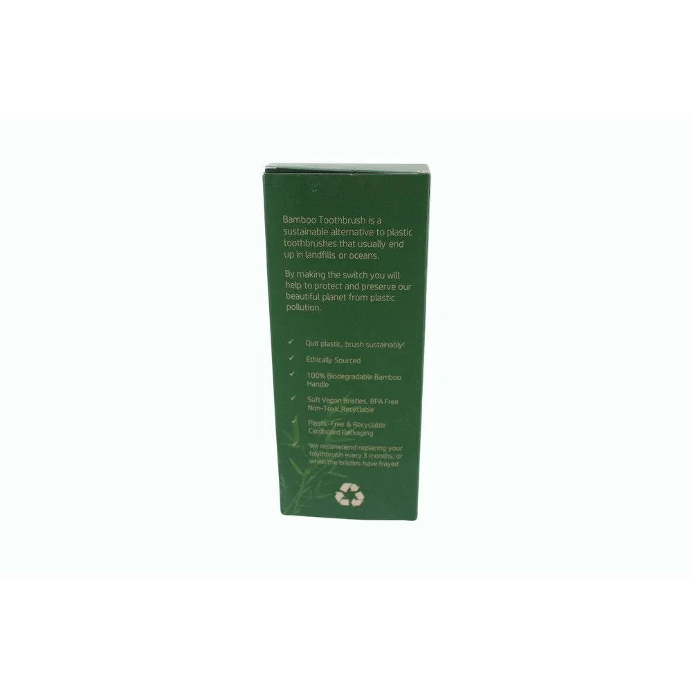 Bamboo Toothbrush Smile Eco Friendly Bamboo Toothbrush‎ 5 Count
